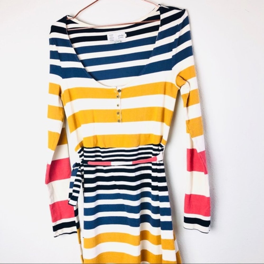 Anthropologie Striped Maxi Dress - Yellow, Blue, Red - Picture 5 of 8